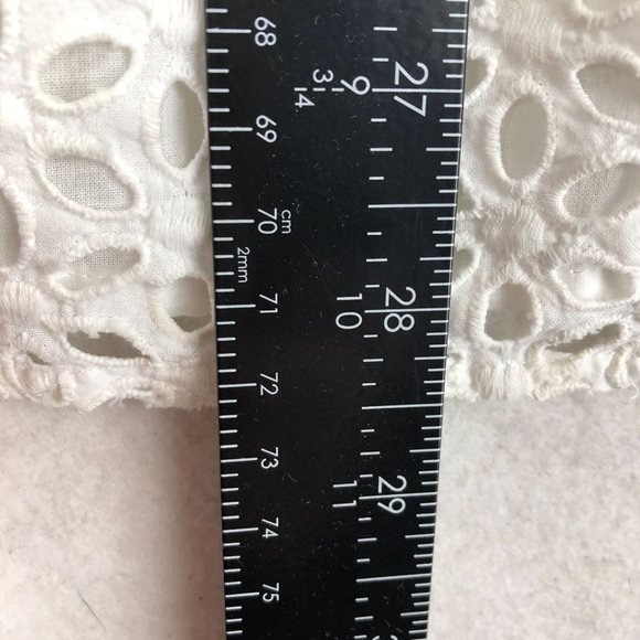 Moda International Women's Size Medium White Eyelet Strapless Cotton Mini Dress - Picture 5 of 9